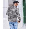 COOFANDY Mens Flannel Shirts Long Sleeve Casual Plaid Button Down Shirt Cotton Shirt Cowboy Work Shirts with Pockets(Navy Blue)