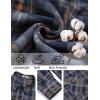 COOFANDY Mens Flannel Shirts Long Sleeve Casual Plaid Button Down Shirt Cotton Shirt Cowboy Work Shirts with Pockets(Navy Blue-grey)