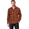 COOFANDY Mens Flannel Shirts Long Sleeve Casual Plaid Button Down Shirt Cotton Shirt Cowboy Work Shirts with Pockets(Orange)