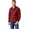 COOFANDY Mens Flannel Shirts Long Sleeve Casual Plaid Button Down Shirt Cotton Shirt Cowboy Work Shirts with Pockets(Red)