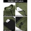 COOFANDY Men’s Fleece Jackets Full Zip Raglan Long Sleeve Lightweight Casual Outdoor Warm Jacket Coat with Pockets(Army Green)