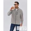 COOFANDY Men’s Fleece Jackets Full Zip Raglan Long Sleeve Lightweight Casual Outdoor Warm Jacket Coat with Pockets(Grey)