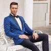 COOFANDY Men’s Floral Tuxedo Suit Jacket Slim Fit Dinner Jacket Party Prom Wedding Blazer Jackets(Blue (Jacquard ))
