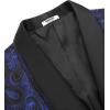 COOFANDY Men’s Floral Tuxedo Suit Jacket Slim Fit Dinner Jacket Party Prom Wedding Blazer Jackets(Blue Paisley)