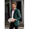 COOFANDY Men’s Floral Tuxedo Suit Jacket Slim Fit Dinner Jacket Party Prom Wedding Blazer Jackets(Green)