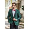 COOFANDY Men’s Floral Tuxedo Suit Jacket Slim Fit Dinner Jacket Party Prom Wedding Blazer Jackets(Green)