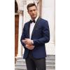 COOFANDY Men’s Floral Tuxedo Suit Jacket Slim Fit Dinner Jacket Party Prom Wedding Blazer Jackets(Navy Blue)