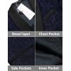 COOFANDY Men’s Floral Tuxedo Suit Jacket Slim Fit Dinner Jacket Party Prom Wedding Blazer Jackets(Navy Blue)