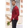 COOFANDY Men’s Floral Tuxedo Suit Jacket Slim Fit Dinner Jacket Party Prom Wedding Blazer Jackets(Red)
