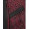 COOFANDY Men’s Floral Tuxedo Suit Jacket Slim Fit Dinner Jacket Party Prom Wedding Blazer Jackets(Red Black)
