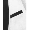 COOFANDY Men’s Floral Tuxedo Suit Jacket Slim Fit Dinner Jacket Party Prom Wedding Blazer Jackets(White)