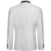 COOFANDY Men’s Floral Tuxedo Suit Jacket Slim Fit Dinner Jacket Party Prom Wedding Blazer Jackets(White)