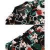 COOFANDY Men’s Hawaiian Matching Set Summer Beach 2 Piece Outfits Flower Button Down Shirts and Shorts Vacation Outfits(Black & Flower)