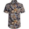 COOFANDY Men’s Hawaiian Matching Set Summer Beach 2 Piece Outfits Flower Button Down Shirts and Shorts Vacation Outfits(Multi-color)
