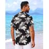 COOFANDY Mens Hawaiian Shirt Short Sleeve Button Down Shirts Tropical Floral Summer Beach Shirts(Black – Palm Leaf)