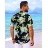 COOFANDY Mens Hawaiian Shirt Short Sleeve Button Down Shirts Tropical Floral Summer Beach Shirts(Black – Summer Vitality)