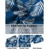 COOFANDY Mens Hawaiian Shirt Short Sleeve Button Down Shirts Tropical Floral Summer Beach Shirts(Blue – Palm Leaf)