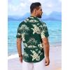 COOFANDY Mens Hawaiian Shirt Short Sleeve Button Down Shirts Tropical Floral Summer Beach Shirts(Green – Tropical Style)