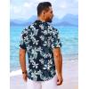 COOFANDY Mens Hawaiian Shirt Short Sleeve Button Down Shirts Tropical Floral Summer Beach Shirts(Navy – Tropical Flower)