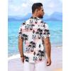 COOFANDY Mens Hawaiian Shirt Short Sleeve Button Down Shirts Tropical Floral Summer Beach Shirts(Pink – Tropical Vitality)