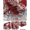 COOFANDY Mens Hawaiian Shirt Short Sleeve Button Down Shirts Tropical Floral Summer Beach Shirts(Red – Tropical Leaf)