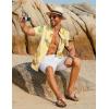 COOFANDY Mens Hawaiian Shirt Short Sleeve Button Down Shirts Tropical Floral Summer Beach Shirts(Yellow – Pineapple)