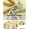 COOFANDY Mens Hawaiian Shirt Short Sleeve Button Down Shirts Tropical Floral Summer Beach Shirts(Yellow – Pineapple)