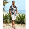 COOFANDY Mens Hawaiian Shirt Short Sleeve Button Down Shirts Tropical Summer Beach Shirts Casual Floral Aloha Shirts(Black)