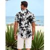 COOFANDY Mens Hawaiian Shirt Short Sleeve Button Down Shirts Tropical Summer Beach Shirts Casual Floral Aloha Shirts(Black)