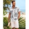 COOFANDY Mens Hawaiian Shirt Short Sleeve Button Down Shirts Tropical Summer Beach Shirts Casual Floral Aloha Shirts(Black Tree-white)