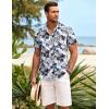 COOFANDY Mens Hawaiian Shirt Short Sleeve Button Down Shirts Tropical Summer Beach Shirts Casual Floral Aloha Shirts(Coconut Palm)