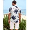 COOFANDY Mens Hawaiian Shirt Short Sleeve Button Down Shirts Tropical Summer Beach Shirts Casual Floral Aloha Shirts(Palm Tree)