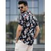 COOFANDY Mens Hawaiian Shirts Short Sleeve Button Down Aloha Shirt Casual Beach Clothes(Black- Guitar)