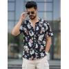 COOFANDY Mens Hawaiian Shirts Short Sleeve Button Down Aloha Shirt Casual Beach Clothes(Black- Guitar)