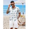 COOFANDY Mens Hawaiian Shirts Short Sleeve Button Down Aloha Shirt Casual Beach Clothes(White)