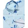 COOFANDY Mens Hawaiian Shirts Short Sleeve Casual Button Down Tropical Beach Shirt(Light Blue / Blue Floral)