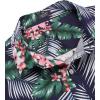 COOFANDY Mens Hawaiian Shirts Short Sleeve Casual Button Down Tropical Beach Shirt(Navy Blue / Plam Leaf)