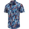 COOFANDY Mens Hawaiian Shirts Short Sleeve Casual Button Down Tropical Beach Shirt(Royal Blue / Red Leaf)