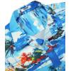COOFANDY Mens Hawaiian Shirts Short Sleeve Casual Button Down Tropical Beach Shirt(Sea Blue)
