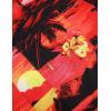 COOFANDY Mens Hawaiian Shirts Short Sleeve Casual Button Down Tropical Beach Shirt(Sunset Red)