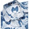 COOFANDY Mens Hawaiian Shirts Short Sleeve Casual Button Down Tropical Beach Shirt(White / Blue Floral)