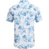 COOFANDY Mens Hawaiian Shirts Short Sleeve Casual Button Down Tropical Beach Shirt(White / Light Blue Floral)