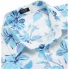 COOFANDY Mens Hawaiian Shirts Short Sleeve Casual Button Down Tropical Beach Shirt(White / Light Blue Floral)