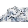 COOFANDY Mens Hawaiian Shirts Short Sleeve Casual Button Down Tropical Beach Shirt(White / Light Blue Leaf)