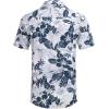 COOFANDY Mens Hawaiian Shirts Short Sleeve Casual Button Down Tropical Beach Shirt(White / Navy Blue Floral)