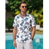 COOFANDY Mens Hawaiian Shirts Short Sleeve Casual Button Down Tropical Beach Shirt(White / Sea Turtles)
