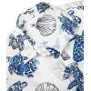 COOFANDY Mens Hawaiian Shirts Short Sleeve Casual Button Down Tropical Beach Shirt(White / Sea Turtles)