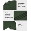 COOFANDY Men’s Henley Shirt Short Sleeve Stand Collar Summer Casual Beach Hippie T-Shirts(Army Green)