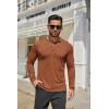COOFANDY Men’s Henley Shirts Long Sleeve Casual Button Shirts Fashion Lightweight Pullover Shirts(Caramel)