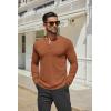 COOFANDY Men’s Henley Shirts Long Sleeve Casual Button Shirts Fashion Lightweight Pullover Shirts(Caramel)